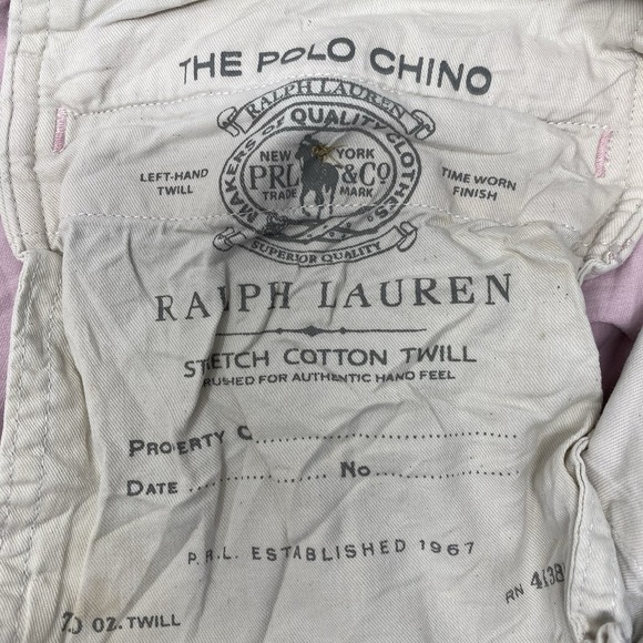 Polo Ralph Lauren Men's 33 Stretch Classic Fit Pink Flat Front Chino Shorts - Picture 6 of 6